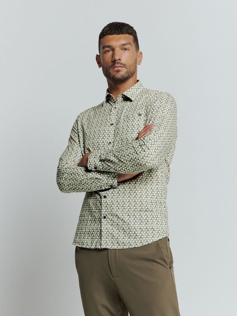 No Excess Shirt Print bleu 25430871