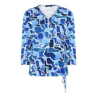 Micha T-shirt print blauw 178-129