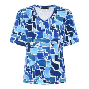Micha T-shirt print blauw 178-128