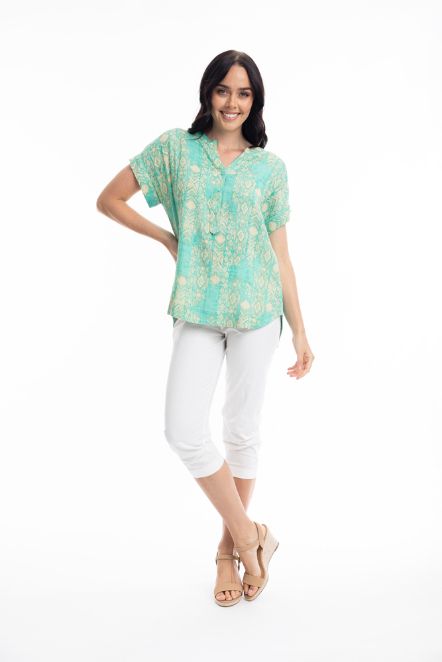 Orientique Blouse top katoen mint 9233