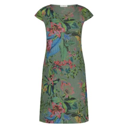 Inshape Jurk Fien tropical khaki ins2501086