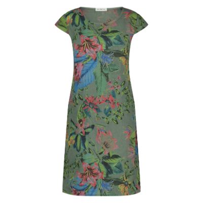 Inshape Jurk Fien tropical khaki ins2501086 Inshape Jurk Fien tropical khaki ins2501086