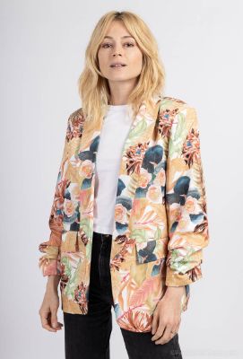 House of Smits Blazer print zalm pf-i3287d3