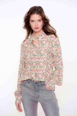 Geisha Blouse flowers multicolor 43945