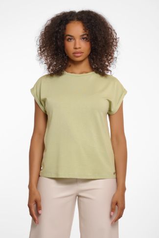 Rino & Pelle T-shirt micro lindegroen Mieke