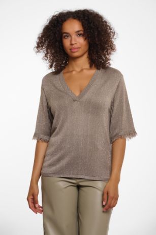 Rino & Pelle Pull km lurex khaki Ita