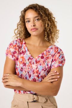Garcia T-shirt print koraal c50205