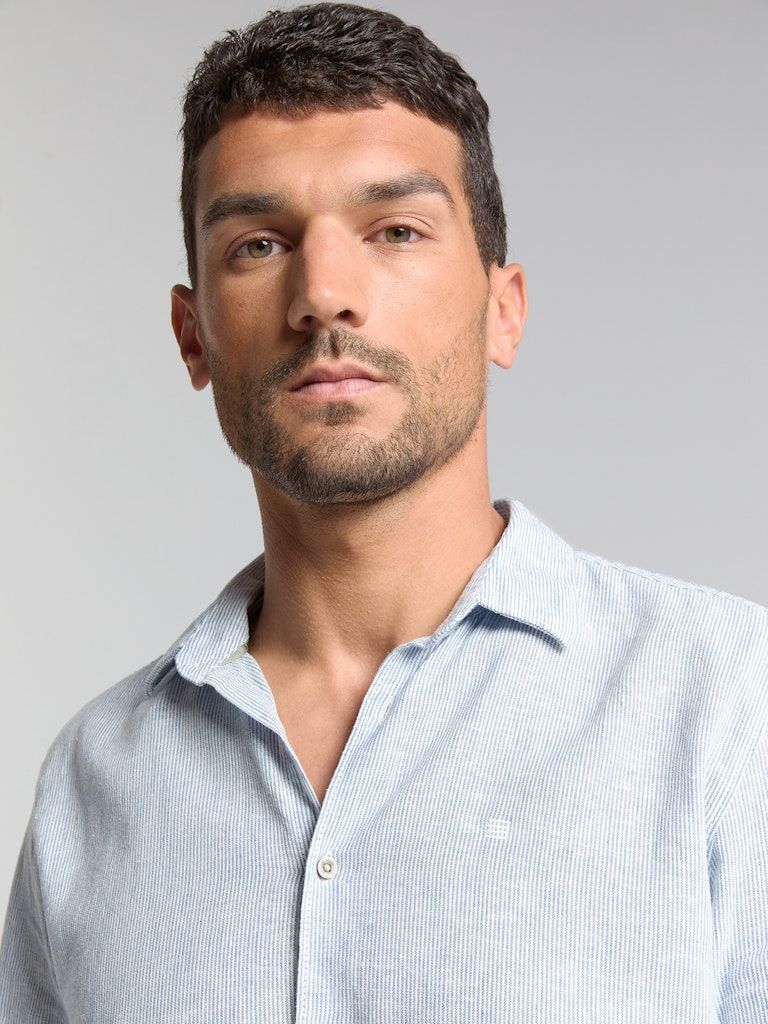 No Excess Shirt Linnen ijsblauw 27470223
