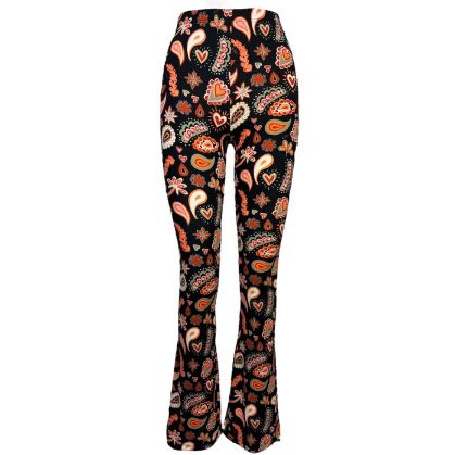 Ambika flared legging soft oranje elin broek
