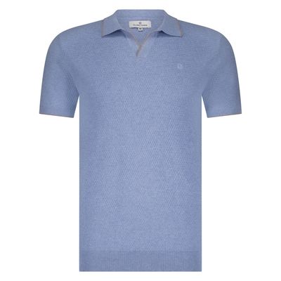Fellows United Polo structuur bleu 51.3663 Fellows United Polo structuur bleu 51.3663
