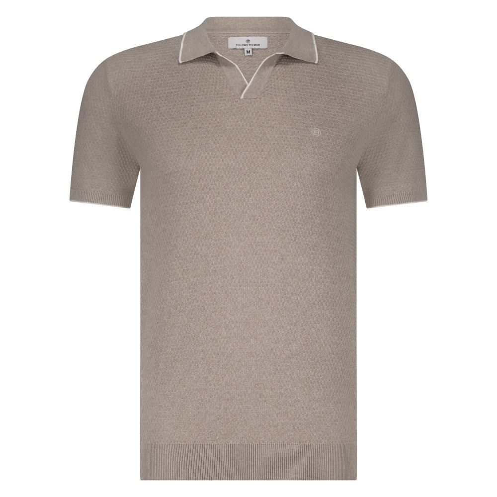 Fellows United Polo structuur beige 51.3663
