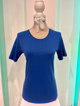 Smisses T-shirt km 100% katoen kobalt xk31300