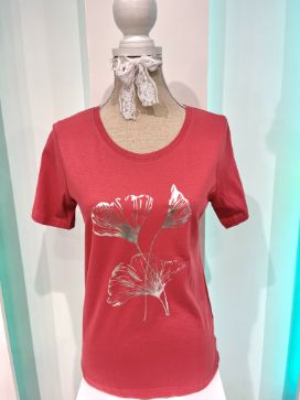 Smisses T-shirt foil print oud rose k71106