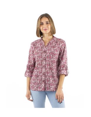 House of Smits Blouse katoen bordeaux c17639 House of Smits Blouse katoen bordeaux c17639