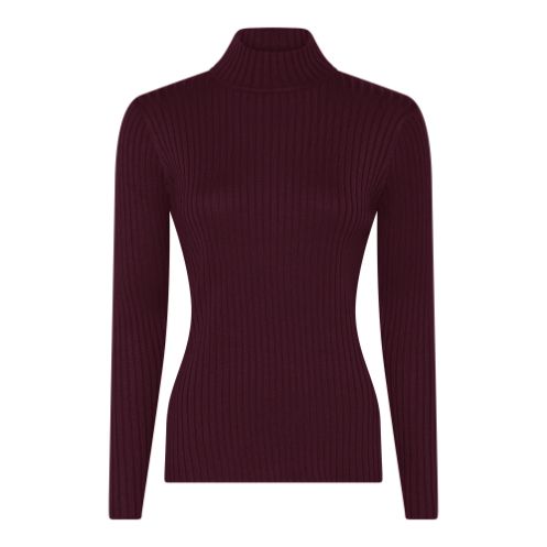 Micha Pully rib turtleneck paars 164-161 Micha Pully rib turtleneck paars 164-161