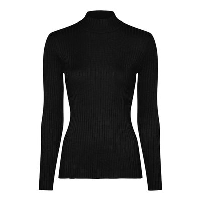 Micha Pully rib turtleneck zwart 164-161 Micha Pully rib turtleneck zwart 164-161