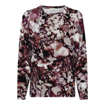 Micha T-shirt print aubergine 179-185