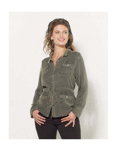 House of Smits Blouse jasje khaki c16262s