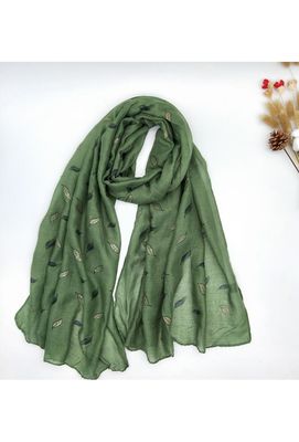 House of Smits shawl leaves olijf ewch-359 House of Smits shawl leaves olijf ewch-359