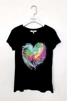 House of Smits T-shirt hart zwart e13610 House of Smits T-shirt hart zwart e13610