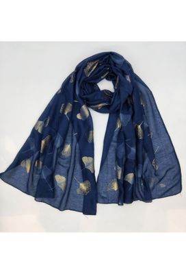 House of Smits shawl ginkgo marine ewch-302 House of Smits shawl ginkgo marine ewch-302