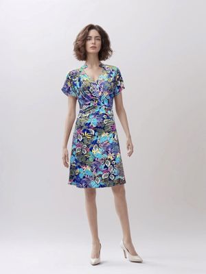 House of Smits Jurk print km turquoise pf1666 House of Smits Jurk print km turquoise pf1666