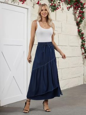 House of Smits Maxirok jeans dark stone ejupe House of Smits Maxirok jeans dark stone ejupe