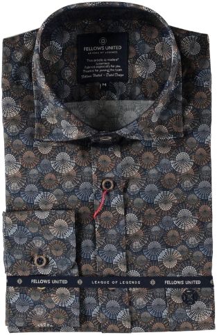 Fellows United Shirt Circles blauw 52.6504