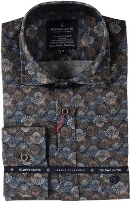Fellows United Shirt Circles blauw 52.6504 Fellows United Shirt Circles blauw 52.6504