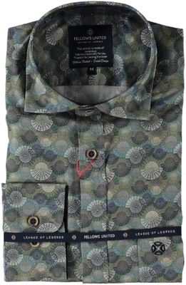 Fellows United Shirt Circles moss green 52.6504 Fellows United Shirt Circles moss green 52.6504