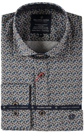 Fellows United Shirt Diamond blauw 52.6505