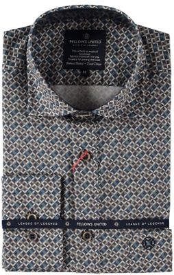 Fellows United Shirt Diamond blauw 52.6505 Fellows United Shirt Diamond blauw 52.6505