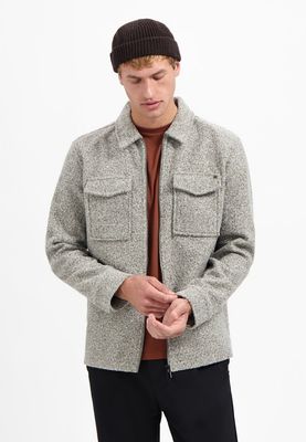 No Excess Overshirt Zipper Wool look Grey Melange 29510818SN No Excess Overshirt Zipper Wool look Grey Melange 29510818SN