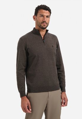 No Excess Pullover Half Zip 2 Coloured Melang Taupe 29210885SN No Excess Pullover Half Zip 2 Coloured Melang Taupe 29210885SN