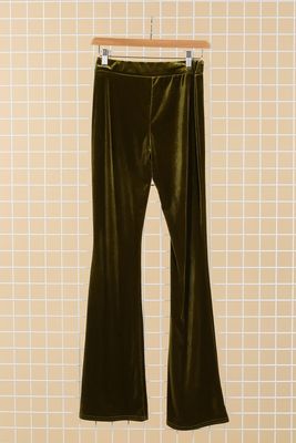 House of Smits Broek flare velours groen efde72 House of Smits Broek flare velours groen efde72