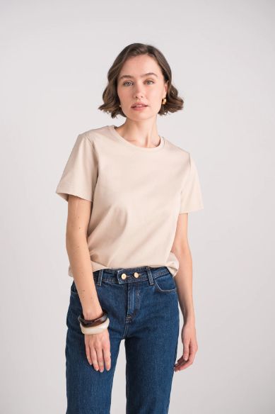 House of Smits T-shirt km katoen beige xpfjw2513 House of Smits T-shirt km katoen beige xpfjw2513