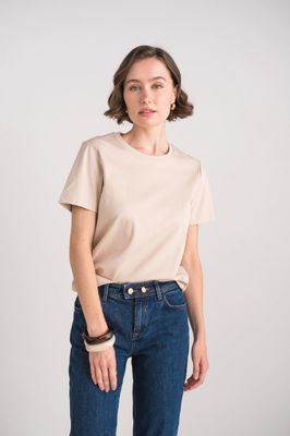 House of Smits T-shirt km katoen beige xpfjw2513 House of Smits T-shirt km katoen beige xpfjw2513