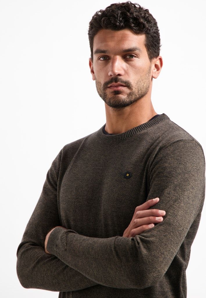 No Excess Pullover Crewneck 2 Coloured Melang Taupe 29210880SN No Excess Pullover Crewneck 2 Coloured Melang Taupe 29210880SN