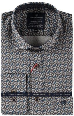 Fellows United Shirt Diamond Blauw 52.6505 Fellows United Shirt Diamond Blauw 52.6505