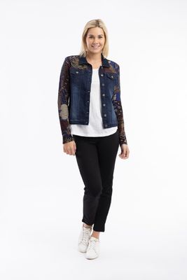 Orientique Jeans jacket dark stone 23033 Orientique Jeans jacket dark stone 23033