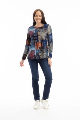 Orientique Tuniek shirt A-lijn Blauw 3258 Orientique Tuniek shirt A-lijn Blauw 3258