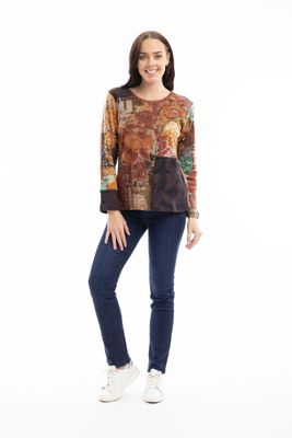 Orientique Tuniek shirt A-lijn roest 62700 Orientique Tuniek shirt A-lijn roest 62700