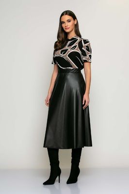 Batida Rok imitatieleer zwart 2134 Batida Rok imitatieleer zwart 2134