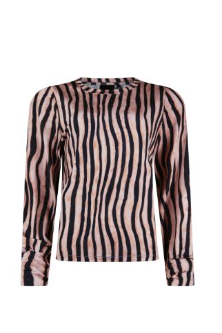 Poools T-shirt print choco 533234