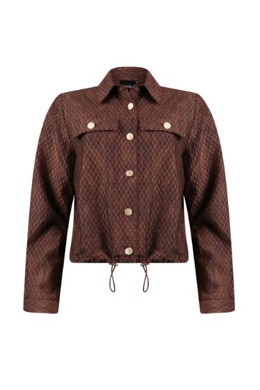 Poools Jasje fringes bruin 533231