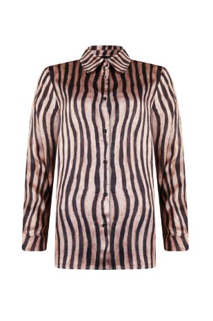 Poools Blouse print choco 533230