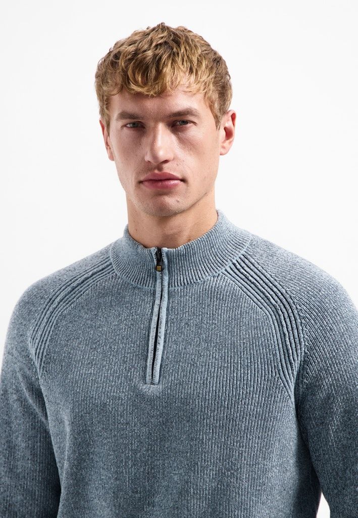 No Excess Pullover Half Zip 2 Colored Chenill Dusty Blue 29210967SN No Excess Pullover Half Zip 2 Colored Chenill Dusty Blue 29210967SN