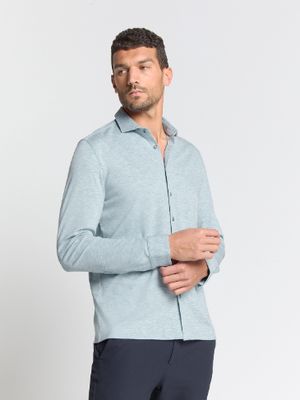 No Excess Overhemd jersey melange stretch Dusty Blue N4180 No Excess Overhemd jersey melange stretch Dusty Blue N4180