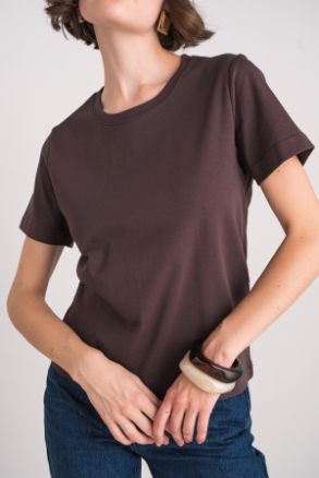House of Smits T-shirt km katoen choco xpfjw2513 House of Smits T-shirt km katoen choco xpfjw2513