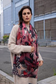 House of Smits Shawl bordeaux pfba2563 House of Smits Shawl bordeaux pfba2563